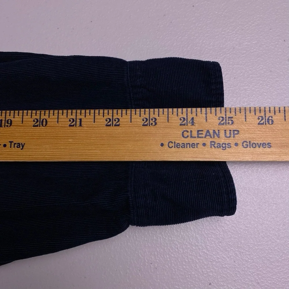 Y2K Banana Republic Shirt XL Mens L/S Button Down Corduroy Dark Navy VGUC